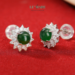 Khuyên tai Ngọc Bích nữ BNKT48 Le'mare Jewelry LMJ