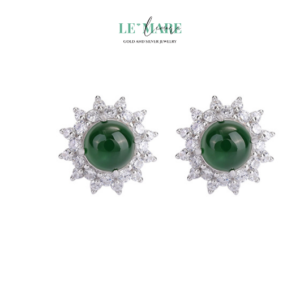 Khuyên tai Ngọc Bích nữ BNKT48 Le'mare Jewelry LMJ