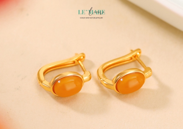 Khuyên tai Ngọc Bích  nữ BNKT49 - Ảnh 2