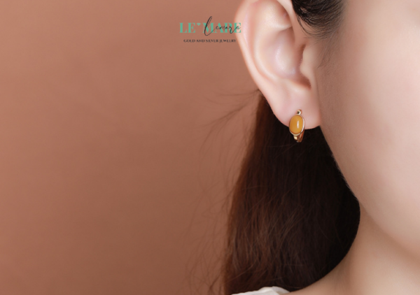 Khuyên tai Ngọc Bích  nữ BNKT49 - Ảnh 4