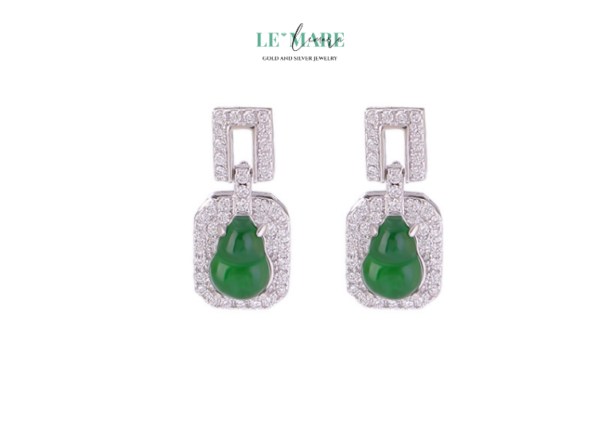 Khuyên tai Ngọc Bích nữ BNKT50 - Ảnh 4