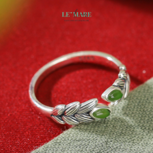 Nhẫn bạc ngọc bích BNN12 Le'mare Jewelry LMJ