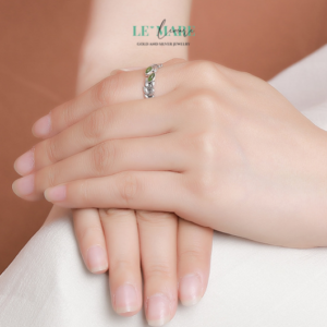 Nhẫn bạc ngọc bích BNN12 Le'mare Jewelry LMJ