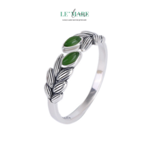 Nhẫn bạc ngọc bích BNN12 Le'mare Jewelry LMJ