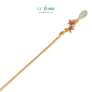Trâm Cài Tóc Thanh Hoa – Khi nụ hoa ngọc bích chớm nở giữa mái tóc người thiếu nữ BNTC01 Le'mare Jewelry LMJ