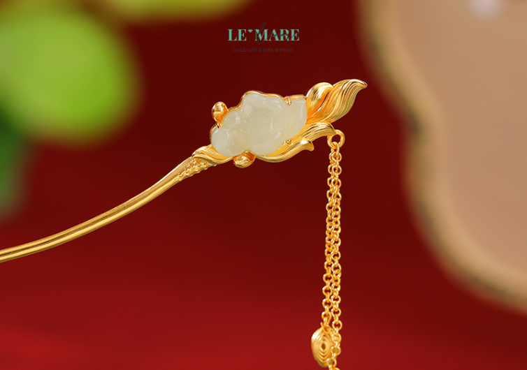 TRÂM CÀI TÓC DAO TÂM – TINH HOA VƯƠNG GIẢ TRONG MỘT CHIẾC TRÂM CÀI TÓC NGỌC BÍCH NỮ Le'mare Jewelry LMJ
