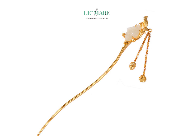 TRÂM CÀI TÓC DAO TÂM – TINH HOA VƯƠNG GIẢ TRONG MỘT CHIẾC TRÂM CÀI TÓC NGỌC BÍCH NỮ Le'mare Jewelry LMJ