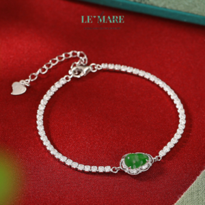 Thanh Lô – Vòng Tay Ngọc Bích Nữ Gửi Gắm May Mắn Trong Từng Đường Nét BNVT10 BNVT10 Le'mare Jewelry LMJ