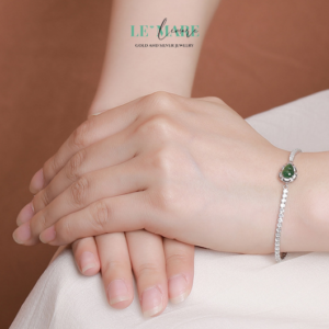 Thanh Lô – Vòng Tay Ngọc Bích Nữ Gửi Gắm May Mắn Trong Từng Đường Nét BNVT10 BNVT10 Le'mare Jewelry LMJ