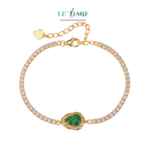 Thanh Lô – Vòng Tay Ngọc Bích Nữ Gửi Gắm May Mắn Trong Từng Đường Nét BNVT10 BNVT10 Le'mare Jewelry LMJ