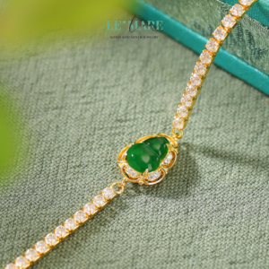 Thanh Lô – Vòng Tay Ngọc Bích Nữ Gửi Gắm May Mắn Trong Từng Đường Nét BNVT10 BNVT10 Le'mare Jewelry LMJ