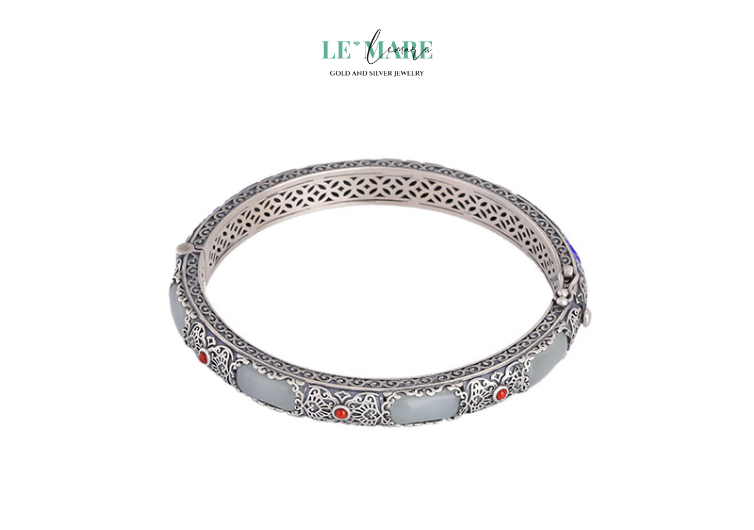 Vòng tay ngọc bích Thượng Uyển – Đóa Ngọc Giữa Khu Vườn Cao Quý BNVT16 Vòng tay ngọc bích Thượng Uyển – Đóa Ngọc Giữa Khu Vườn Cao Quý BNVT16 Le'mare Jewelry LMJ