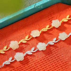 Vòng tay ngọc bích nữ Florabéa – Khi Hoa Lá Và Ngọc Bích Cùng Thì Thầm Trên Cổ Tay BNVT18 Le'mare Jewelry LMJ