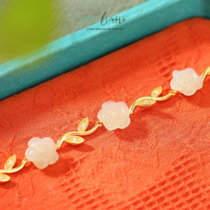 Vòng tay ngọc bích nữ Florabéa – Khi Hoa Lá Và Ngọc Bích Cùng Thì Thầm Trên Cổ Tay BNVT18 Le'mare Jewelry LMJ