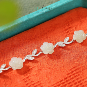 Vòng tay ngọc bích nữ Florabéa – Khi Hoa Lá Và Ngọc Bích Cùng Thì Thầm Trên Cổ Tay BNVT18 Le'mare Jewelry LMJ