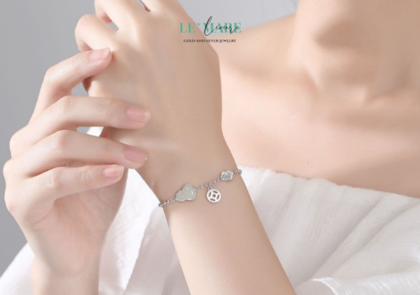 Vòng tay ngọc bích nữ Ngọc Phúc Tài – Vòng tay ngọc bích nữ mang tài lộc và phúc khí vẹn tròn BNVT20 - Ảnh 3