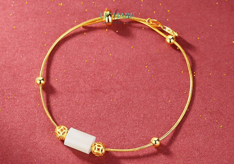 Vòng Tay Ngọc Bích Nữ "Bảo Ngọc" BNVT26 Le'mare Jewelry LMJ