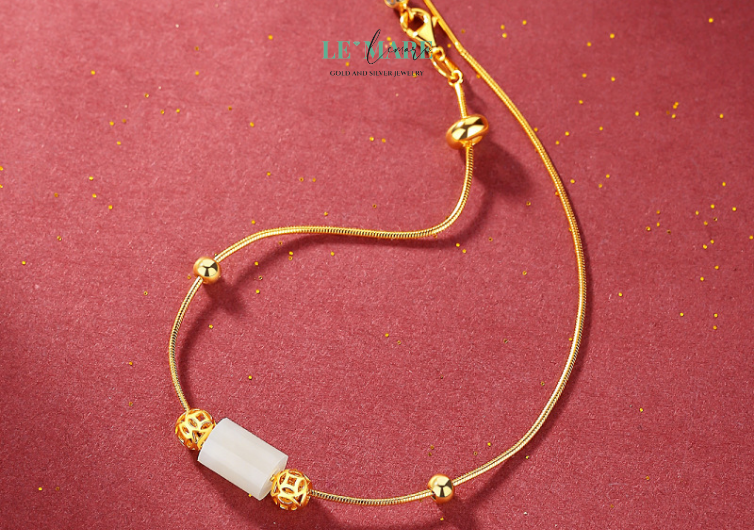 Vòng Tay Ngọc Bích Nữ "Bảo Ngọc" BNVT26 Le'mare Jewelry LMJ