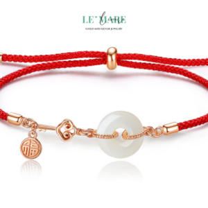 Tâm Nguyệt – Vòng tay ngọc bích nữ như vầng trăng dịu dàng của trái tim BNVT28 Le'mare Jewelry LMJ