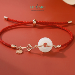 Tâm Nguyệt – Vòng tay ngọc bích nữ như vầng trăng dịu dàng của trái tim BNVT28 Le'mare Jewelry LMJ