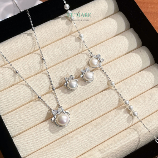 Khuyên tai ngọc bích bọc bạc BNKT89 - Hình ảnh 3
