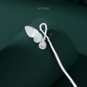 Trâm Cài Tóc Ngọc Bích Cánh Sen Đầu Tiên BNTC35 Le'mare Jewelry LMJ