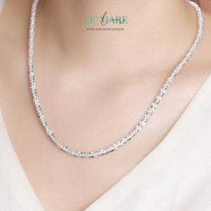 Dây chuyền bạc nữ Lumié – Dây chuyền bạc nữ chạm vào ánh sáng BNDC16 Le'mare Jewelry LMJ
