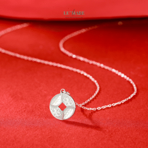 Dây chuyền bạc nữ Tiền Tâm – Ánh bạc của phú quý, thanh tịnh và viên mãn BNDC59 Le'mare Jewelry LMJ