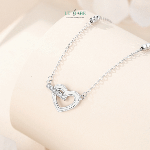 Dây Chuyền Bạc Nữ Trái Tim Đang Yêu – Ngọt Ngào Và Say Đắm BNDC69
