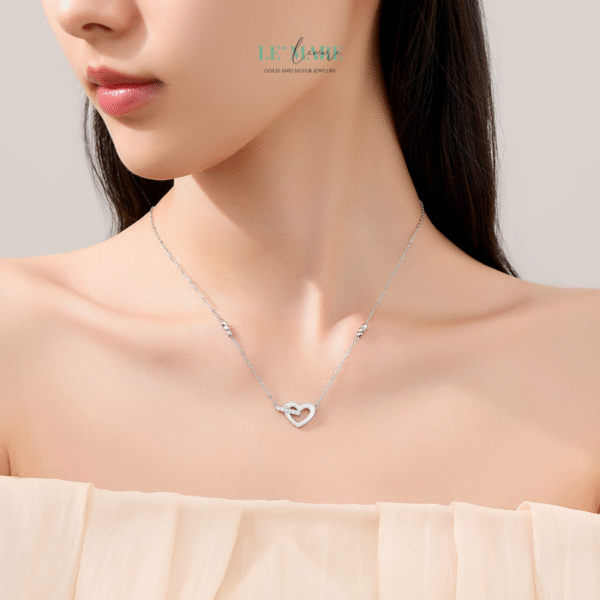 Dây Chuyền Bạc Nữ Trái Tim Đang Yêu – Ngọt Ngào Và Say Đắm BNDC69 - Ảnh 2