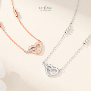 Dây Chuyền Bạc Nữ Trái Tim Đang Yêu – Ngọt Ngào Và Say Đắm BNDC69 Le'mare Jewelry LMJ