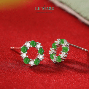 Khuyên tai bạc nữ BNKT25 Le'mare Jewelry LMJ