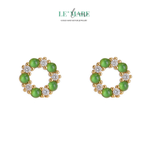 Khuyên tai bạc nữ BNKT25 Le'mare Jewelry LMJ