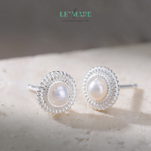 Khuyên tai bạc nữ BNKT37 Le'mare Jewelry LMJ