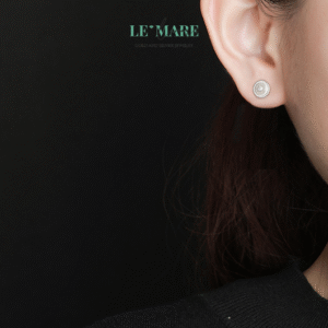 Khuyên tai bạc nữ BNKT37 Le'mare Jewelry LMJ