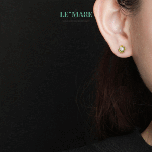 Khuyên tai bạc nữ BNKT38 Le'mare Jewelry LMJ