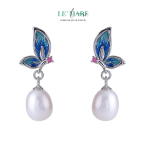 Khuyên tai bạc nữ BNKT63 Le'mare Jewelry LMJ