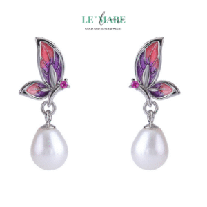 Khuyên tai bạc nữ BNKT63 Le'mare Jewelry LMJ
