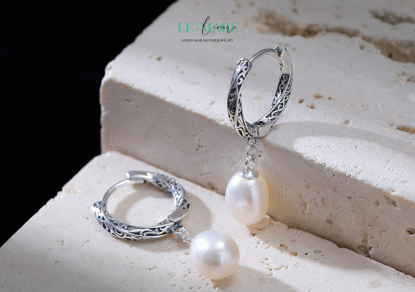 Khuyên tai bạc nữ BNKT70 - Hình ảnh 2