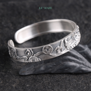 Vòng Tay Bạc Nam Nữ Minh Lân BNVT44 Le'mare Jewelry LMJ