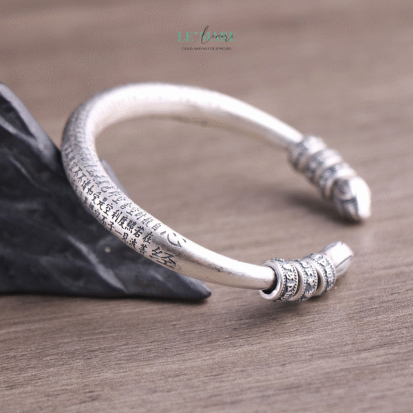 Vòng Tay Bạc Nữ Liên Tâm BNVT45 - Ảnh 4