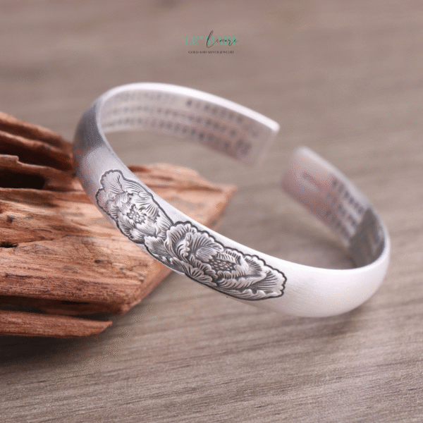 Vòng Tay Bạc Nữ Sen Thủy BNVT47