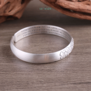 Vòng Tay Bạc Nữ Sen Thủy BNVT47 Le'mare Jewelry LMJ