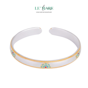 Ngân Tịnh Hoa – Vòng Tay Bạc Nữ Mang Hơi Thở Sen Thanh Khiết BNVT01 Le'mare Jewelry LMJ