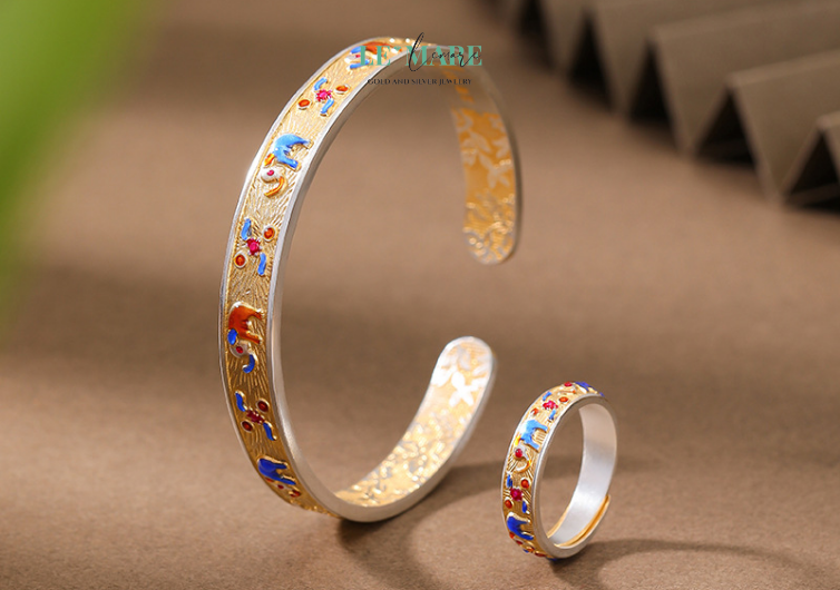 Vòng Tay Bạc Nữ "Vũ Điệu Sắc Màu" – Điểm Nhấn Sáng Chói Cho Phong Cách Của Bạn Le'mare Jewelry LMJ