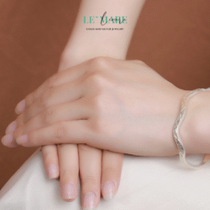 Nguyệt Kim – Vòng Tay Bạc Nữ Nhẹ Tựa Ánh Trăng, Sáng Như Sắc Vàng BNVT09 Le'mare Jewelry LMJ