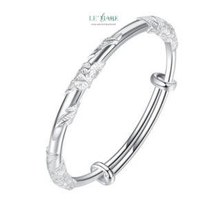 Vòng Tay Bạc Nữ Lá Mùa Xuân BNVT30 Le'mare Jewelry LMJ