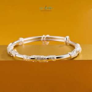 Vòng Tay Bạc Nữ Lá Bay Hương Sắc BNVT31 Le'mare Jewelry LMJ