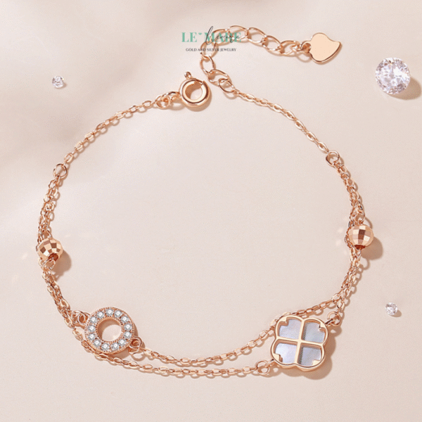 Vòng tay   bạc nữ Lucky Clover BNVT35 - Ảnh 6
