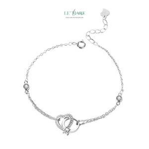 Vòng Tay Bạc Nữ Tâm Diệu BNVT41 Le'mare Jewelry LMJ